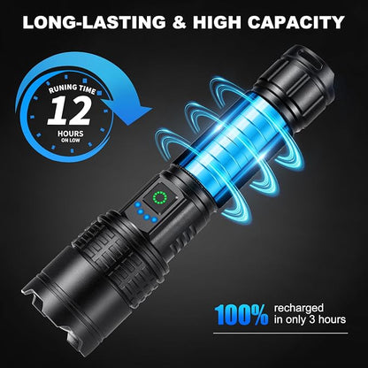 Kmivo Rechargeable Led Flashlight High Lumens - Image 4