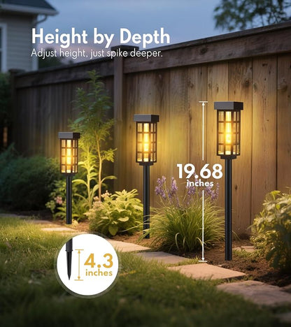 PASAMIC Solar Pathway Lights Outdoor, 24 Inch Tall Solar Landscape Lights - Image 7