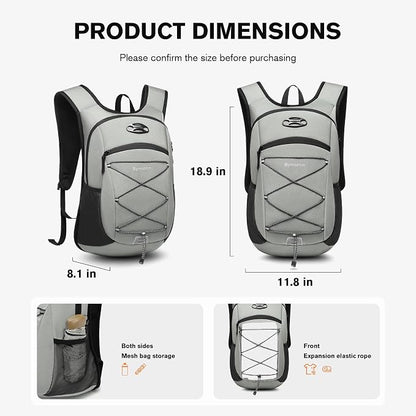 Ultra-Light Soft Daypack 15L/20L, Cushioned Breathable Back Panel Backpack - Image 6