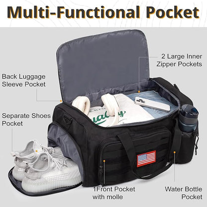 Tactical Gym Bag for Men, 40L Large Capacity Duffle Bags - Image 3