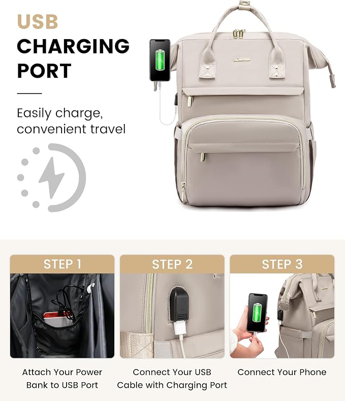 LOVEVOOK College Laptop Backpack, 15.6 Inch Travel Backpack - Image 6