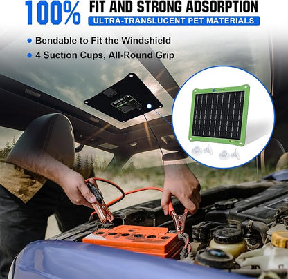 ECO-WORTHY Upgrade 7.5W Solar Car Battery Charger Maintainer 12V Waterproof - Image 2
