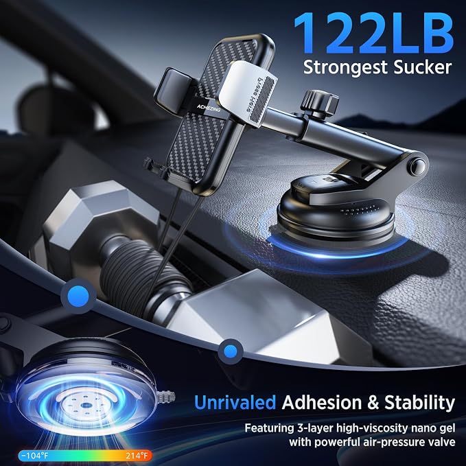 3-in-1 Car Phone Holder 360° Adjustable Car Phone Mount, Cell Phone Holders - Image 3