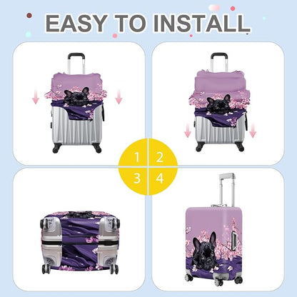 ANNA QUEEN French Bulldog Luggage Cover, Cute Black Dog - Image 6
