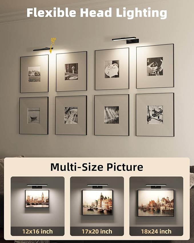 EZVALO Picture Light for Wall, Dimmable Magnetic LED Art Painting Light - Image 7