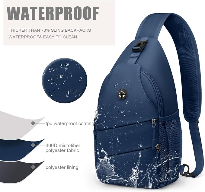 Pritent Crossbody Bags for Women Men Trendy Sling Bag Backpack Casual Chest Bag - Image 4