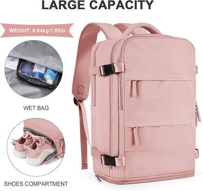 coowoz Large Travel Backpack For Women Men, Carry On Backpack Flight Approved - Image 4