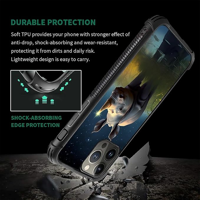 for iPhone 16 Pro Max Case, Rhino Water Marshes Pattern Graphic Design Girl Boy - Image 2