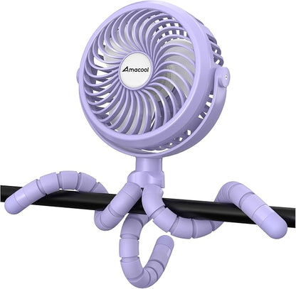 AMACOOL Battery Operated Stroller Fan, Baby Travel Essentials by AMACOOL