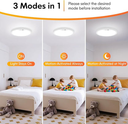 Brightever 7 Inch Motion Sensor Ceiling Light Wired, 15W 1500LM Close to - Image 2