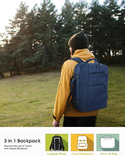 Capolo Travel Backpack for Women Men Waterproof Laptop Backpack Airlines - Image 2