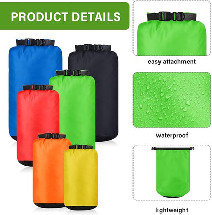 6 Pcs Waterproof Dry Bag Sack Lightweight Outdoor Dry Bags 35 L, 20 L, 15 L - Image 3