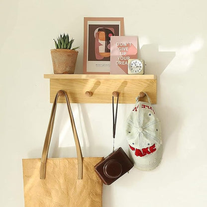 Entrance Coat Rack ，Coat Hooks, Wall-Mounted Wooden Hook Rack, Wall-Mounted - Image 5