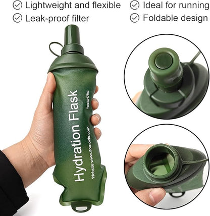 WILDREEDS 500ml Soft Flask, TPU Collapsible Soft Water Bottle - Image 2