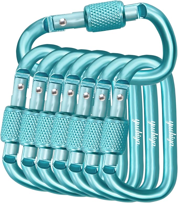 YUCHIYA 8 Pack D-Shape Carabiner Clasp by YUCHIYA
