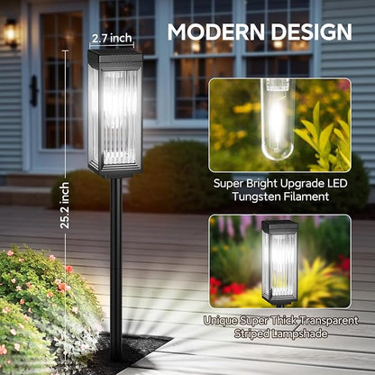 ELECLINK Solar Pathway Lights Outdoor, 6 Pack Upgraded Solar Lights Outdoor - Image 4