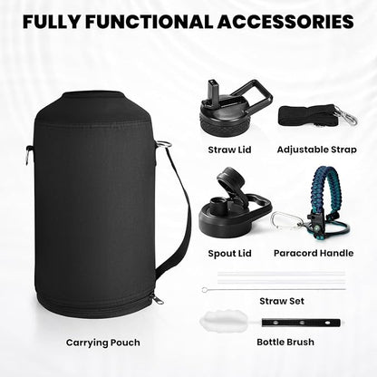 RAYMYLO One Gallon Water Bottle Insulated, Triple Walled Vacuum Stainless Steel - Image 6
