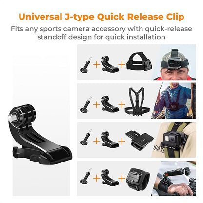K&F CONCEPT Accessories Set for GoPro Hero 13/12/11/10/9/8/7/6/5/4/DJI Osmo - Image 2