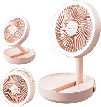 Gaiatop Foldable Small Desk Fan, 6000mAh Battery Powered Portable Fan by GAIATOP