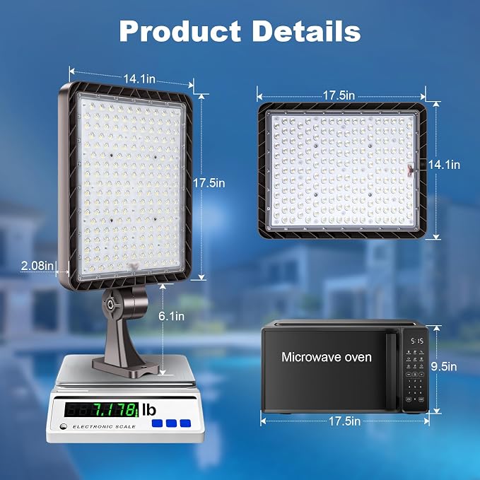 ledmo LED Parking Lot Lights, 2 Pack 144000LM Total Professional 480W Super - Image 8