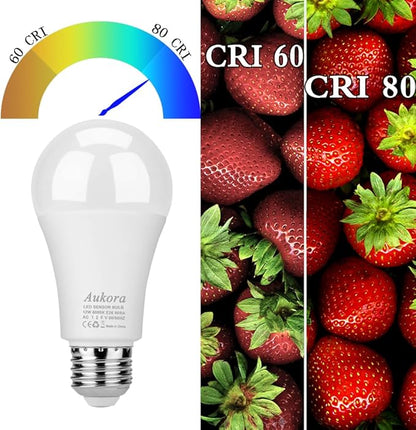 Aukora Led Dusk to Dawn Light Bulb 4 Pack, 12W Smart Sensor Light Bulbs Indoor - Image 7