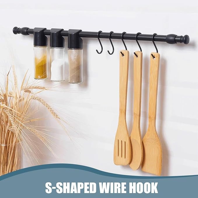 50pcs 1.7 Inch Black Iron Mini S Hooks Multipurpose Hangers - Image 4