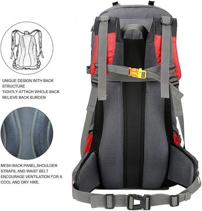 Bseash 60L Waterproof Hiking Camping Backpack - Image 6