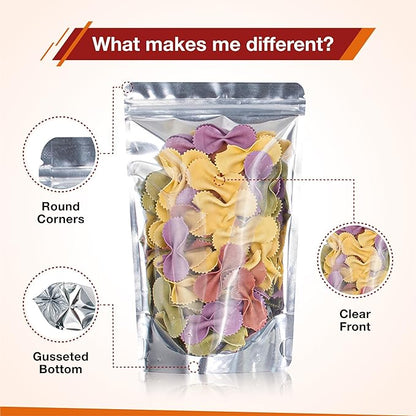 BELLE KR® 5x8 Mylar Bags with Window Stand Up - Image 5