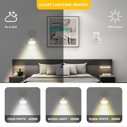 Sossi Motion Sensor Night Light Plug in 4 Pack, 10-60Lm Stepless Dimming - Image 3