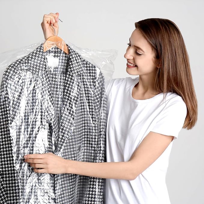 90 PCS Dry Cleaner Bags Plastic Clear 59 Inches, Garment Bags - Image 5