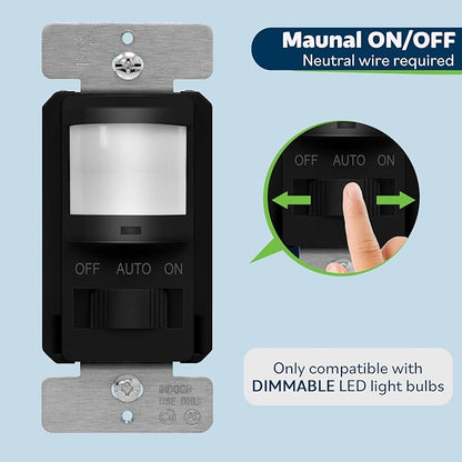 TOPGREENER in Wall PIR Motion Sensor Light Switch, Occupancy Sensor Switch - Image 3