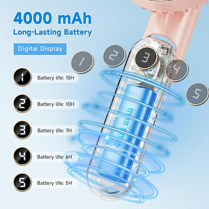 Portable Handheld Fan, 180° Foldable Personal Fan, USB Rechargeable Mini Hand - Image 2