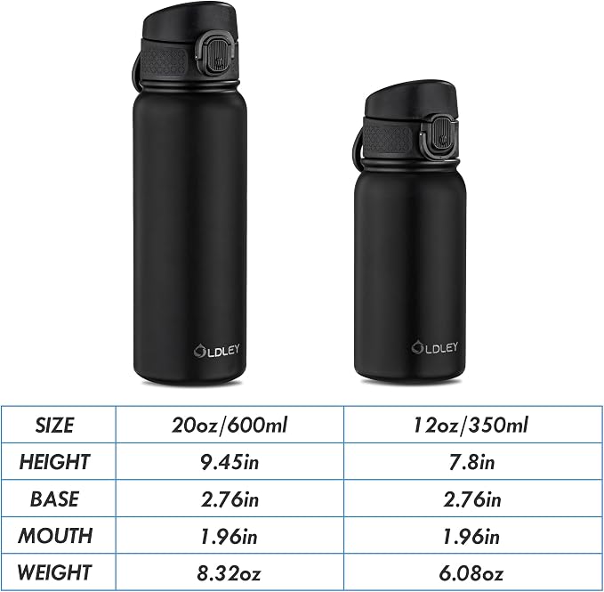 OLDLEY 12oz Kids Water Bottle, Stainless Steel Insulated Water Bottle - Image 4