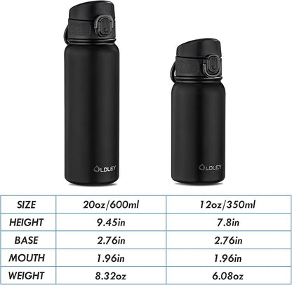 OLDLEY 12oz Kids Water Bottle, Stainless Steel Insulated Water Bottle - Image 4