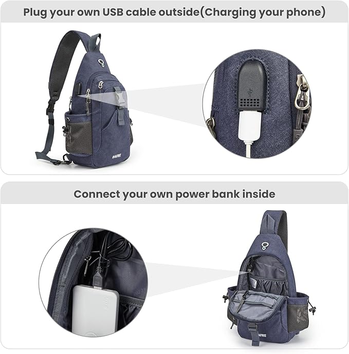 G4Free Canvas Sling Bag Crossbody Backpack - Image 2