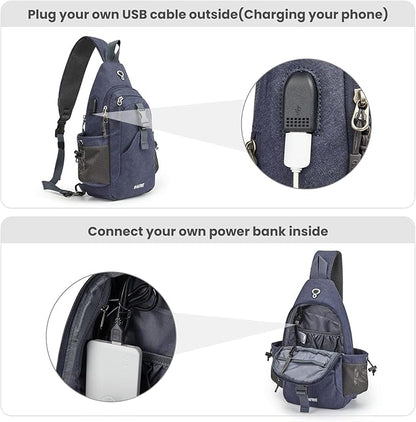 G4Free Canvas Sling Bag Crossbody Backpack - Image 2