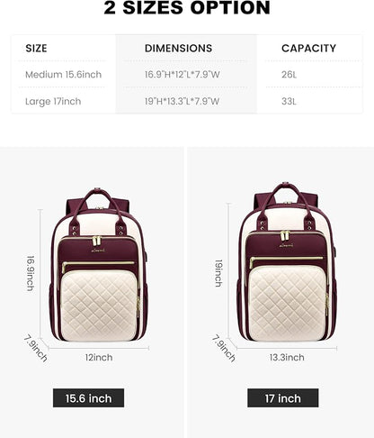 LOVEVOOK Laptop Backpack for Women, Fashion Travel Work Commuter Backpack Purse - Image 8