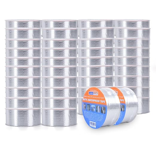 ADHES Butyl Tape Waterproof Tape, 2in x 16ft Aluminum Foil Tape Sealan Tape by ADHESTAPEPERSUITOFPERFECTION