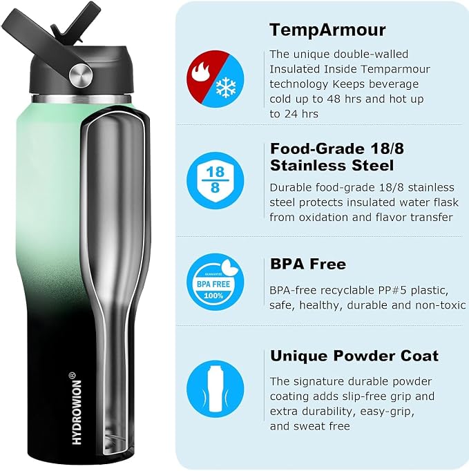 HYDROWION 40 oz Insulated Water Bottle - Image 3