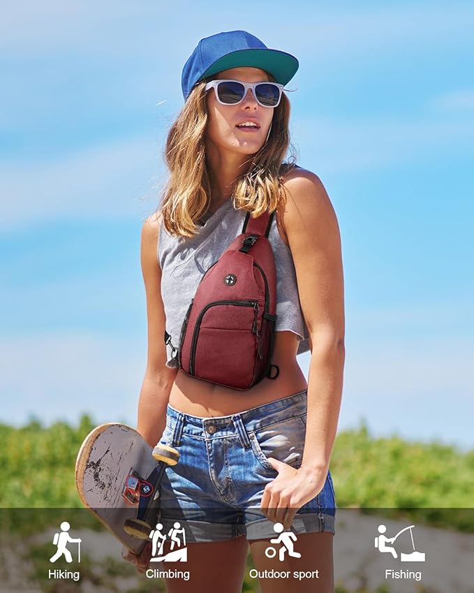 Pritent Crossbody Bags for Women Man Waterproof Sling Bag Backpack Trendy - Image 6