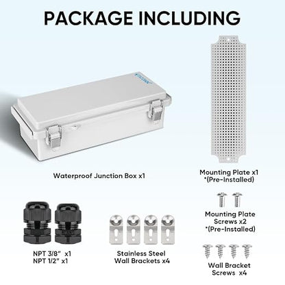 TICONN Outdoor Electrical Box Waterproof, Junction Box IP67 ABS Plastic - Image 6