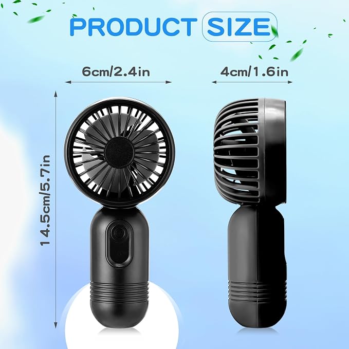 Rossesay 6 Pcs Mini Portable Fan Bulk Cute Handheld Lightweight Small Little - Image 2