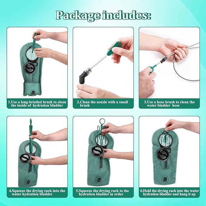 Patelai 2 Set 8 in 1 Hydration Bladder Cleaning Kit Includes 3 Different - Image 7
