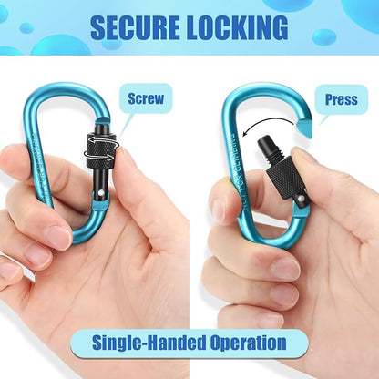 Cridoz Locking Carabiner D Ring Clips - Image 4