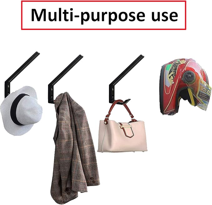 Pmsanzay 2 Pack Motorcycle Helmet Hook Multi-Purpose Jacket Hanger Keys Bags - Image 5