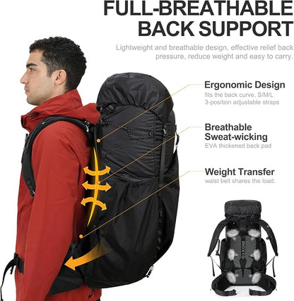 IX INOXTO 55L Internal Frame Waterproof Hiking Camping Backpack - Image 3