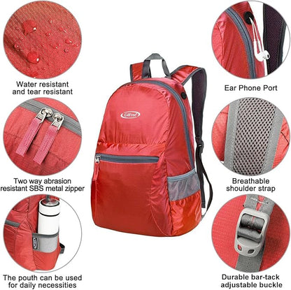 G4Free 20L Lightweight Packable Backpack Travel Hiking Daypack Foldable Backpack - Image 5
