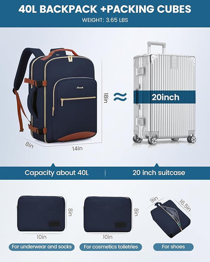 LOVEVOOK Travel Backpack for Women & Men 40L, Airline Approved Carry On - Image 5