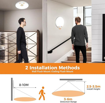 slochi Motion Sensor Light Indoor Wired, 8.7 Inch 3000K/4000K/6500K Closet - Image 8