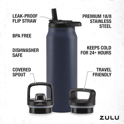 ZULU Base 40oz Stainless Steel Water Bottle - Image 4